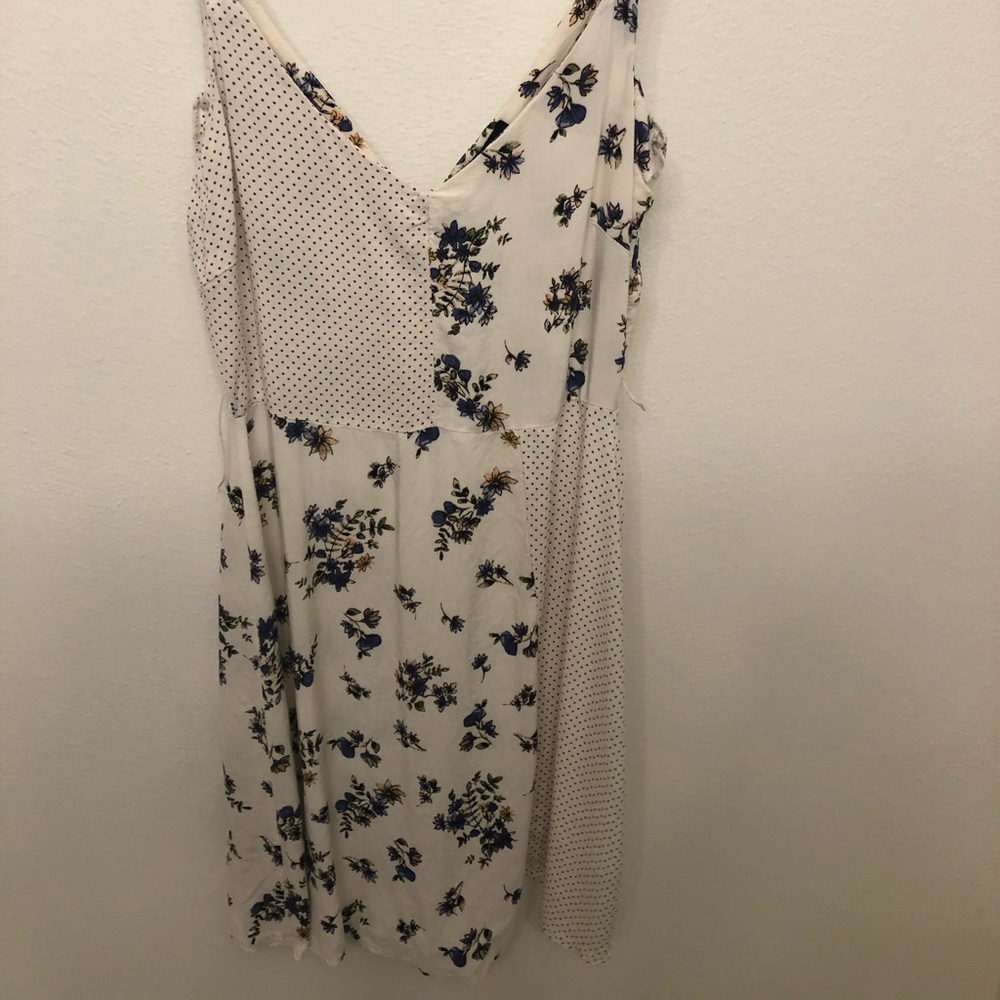 Mix-match, floral and polka dot dress